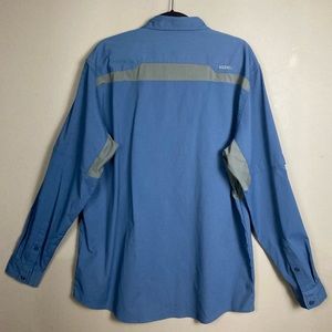 NEW Ascend hiking‎ shirt performance XLT long sleeve blue vents